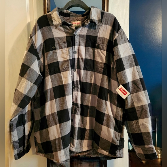 Wrangler Men's Authentics Long Sleeve Fleece Lined Shirt Jacket NWT - Picture 2 of 9